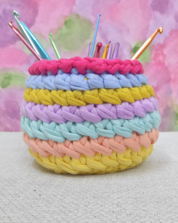 Pastel Knots Basket