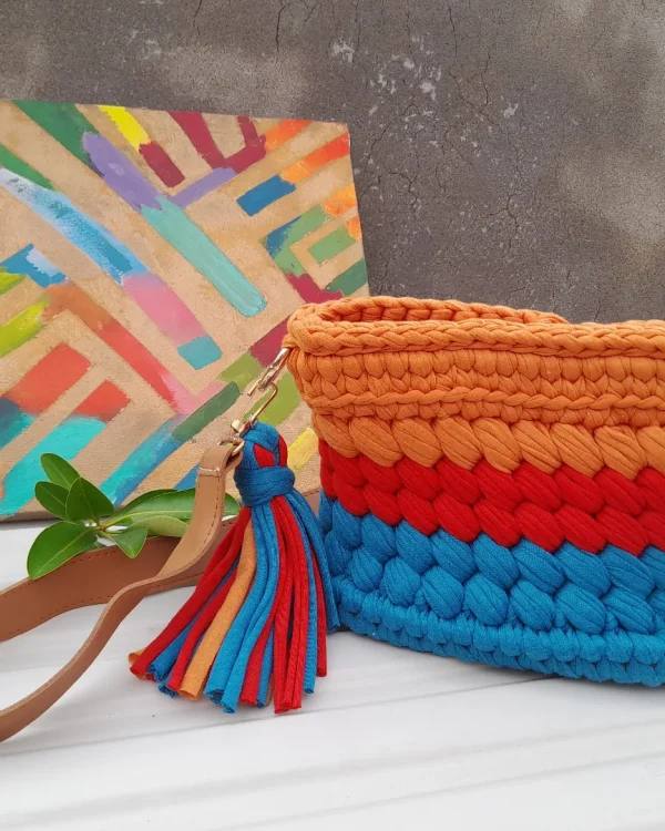 Tricolor Rippettes Bag
