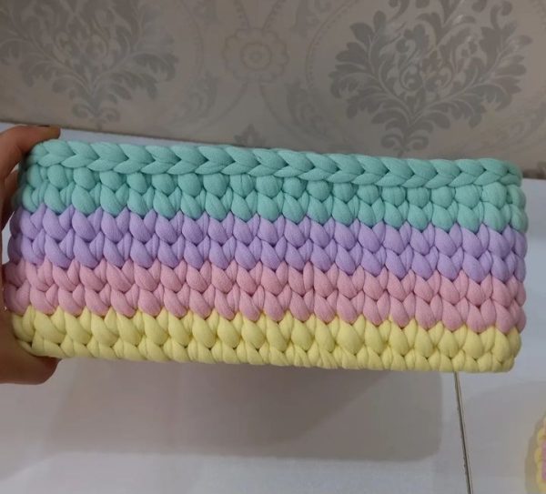 Diaper Basket - Multicolor Plain
