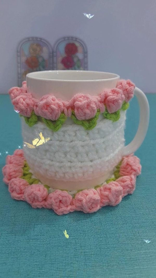 Floral Mug Cozy & Coaster Set