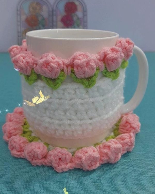 Floral Mug Cozy & Coaster Set