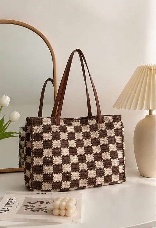 Checkered Tote Bag
