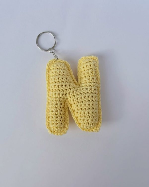 Crochet Alphabet Keychain